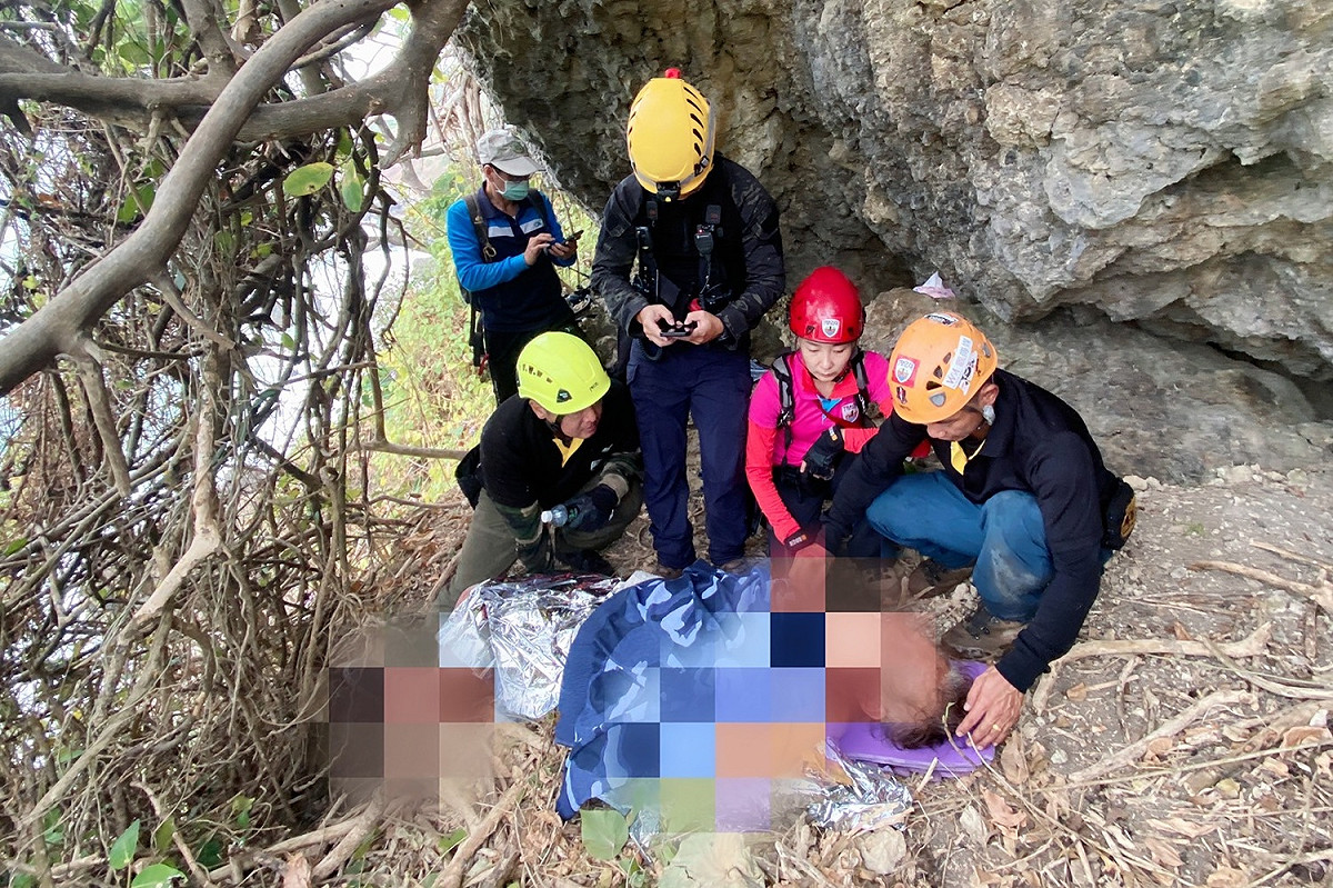 李男被發現時已意識不清。 圖：宋德威提供