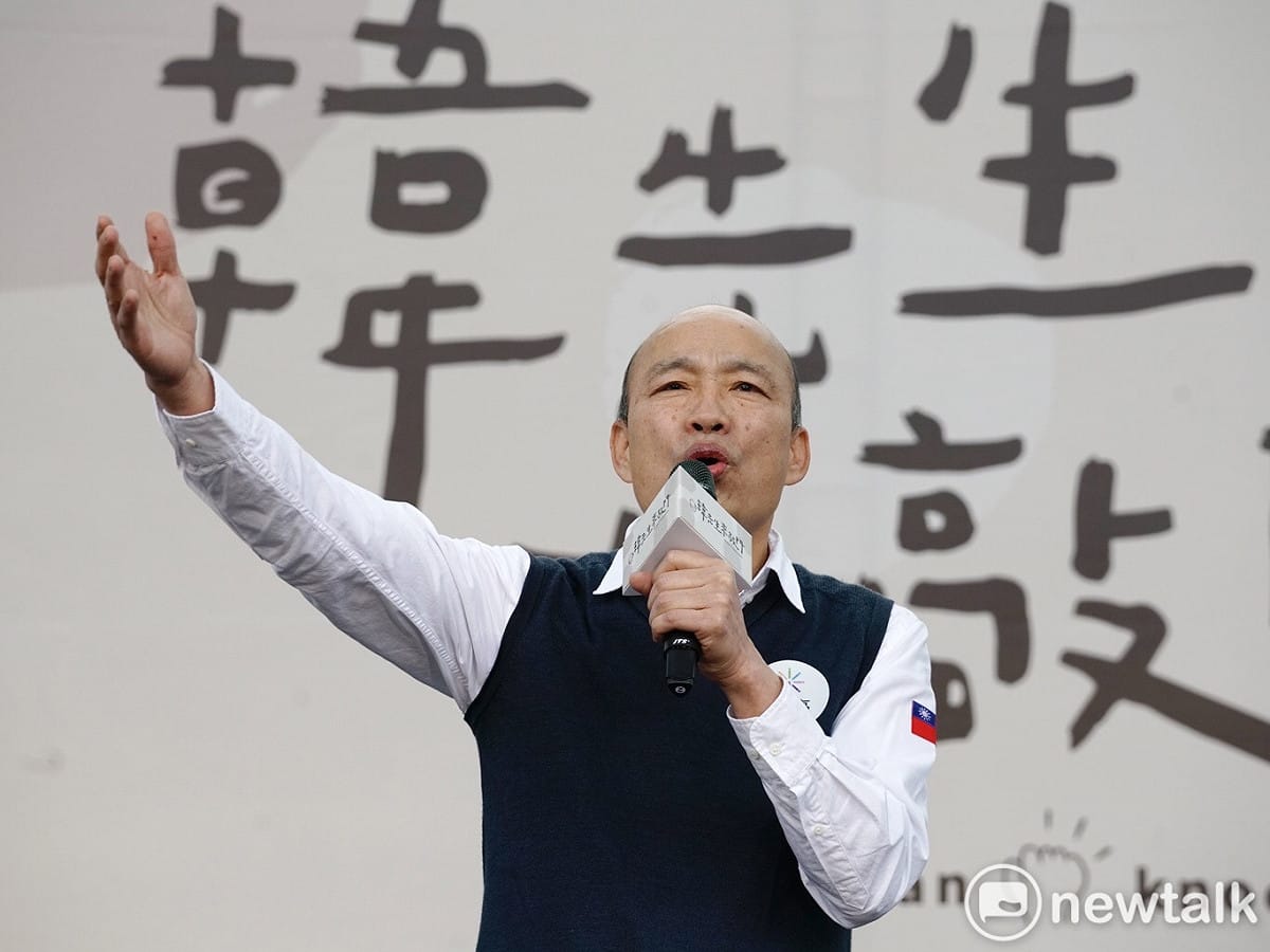 高雄前市長韓國瑜於新書見面會出場。 圖：張良一/攝