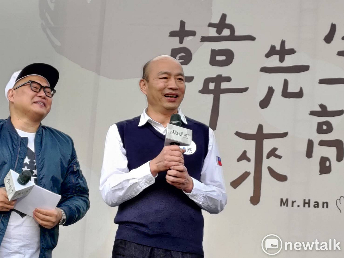 高雄前市長韓國瑜2日於大安森林公園舉辦新書見面會。 圖：黃建豪/攝（資料照）
