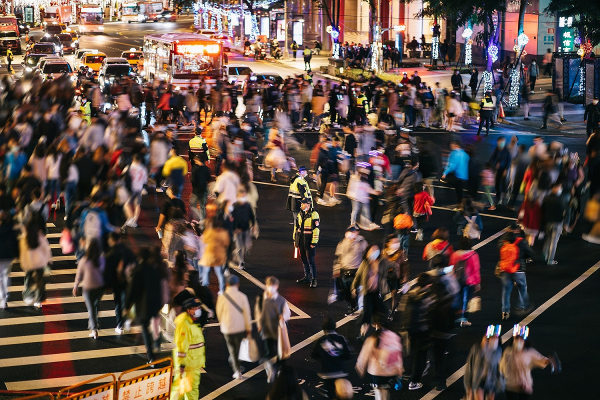 疏導交通的辛苦警察。 圖：新北市觀旅局提供