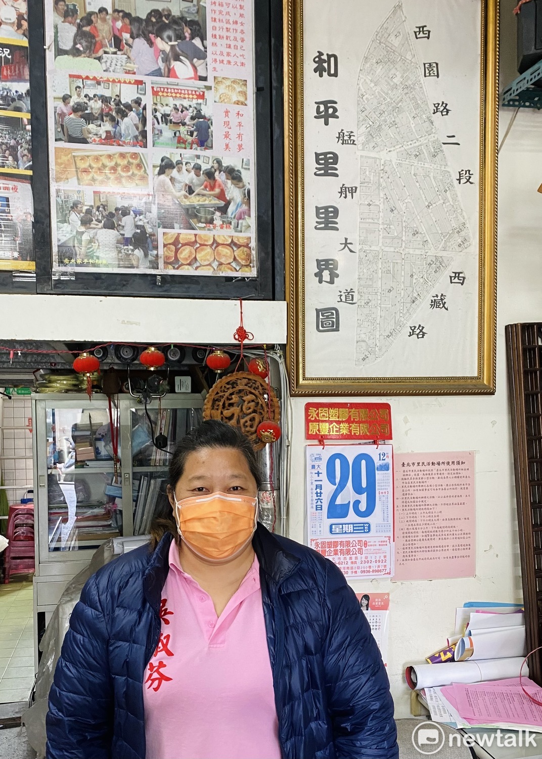 無黨籍萬華區和平里里長吳淑芬。 圖：周煊惠 / 攝
