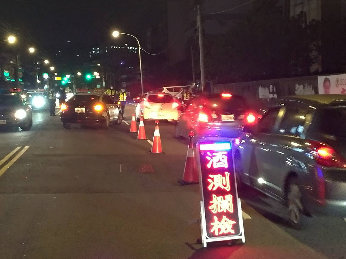 桃園市警局於元旦連續假期3天實施酒駕取締大執法。 圖：桃園市警察局/提供