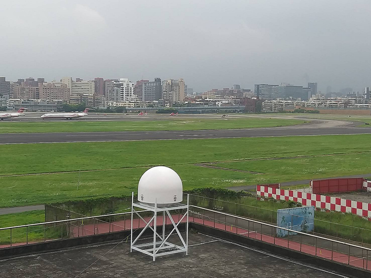 松機試辦無人機防制系統。 圖：民用航空局／提供