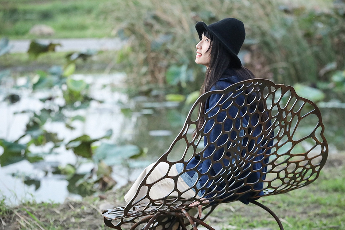 李蕢至作品「荷居」。 圖：新北市水利局提供