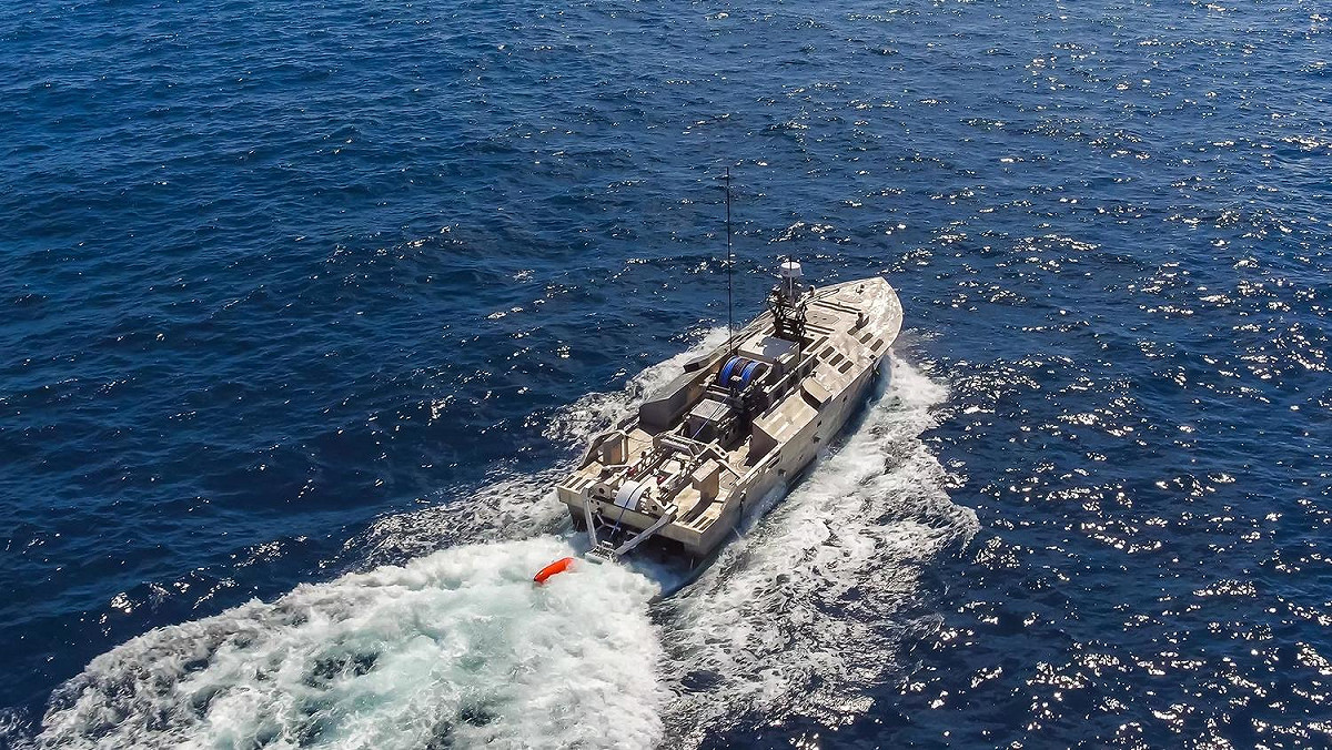 美國海軍新型無人獵雷艇(MCM USV)。 圖：翻攝德事隆集團官網
