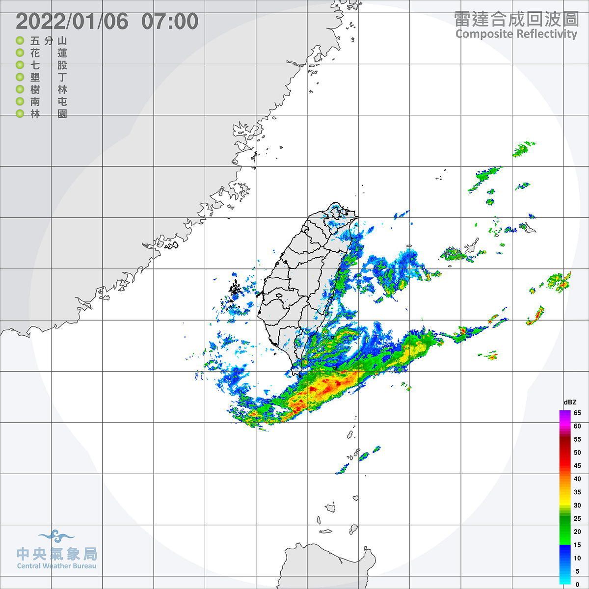 受到東北季風增強，以及南方雲系北移影響，今天北部、東半部、恆春半島與澎湖有局部短暫雨。 圖：中央氣象局/提供