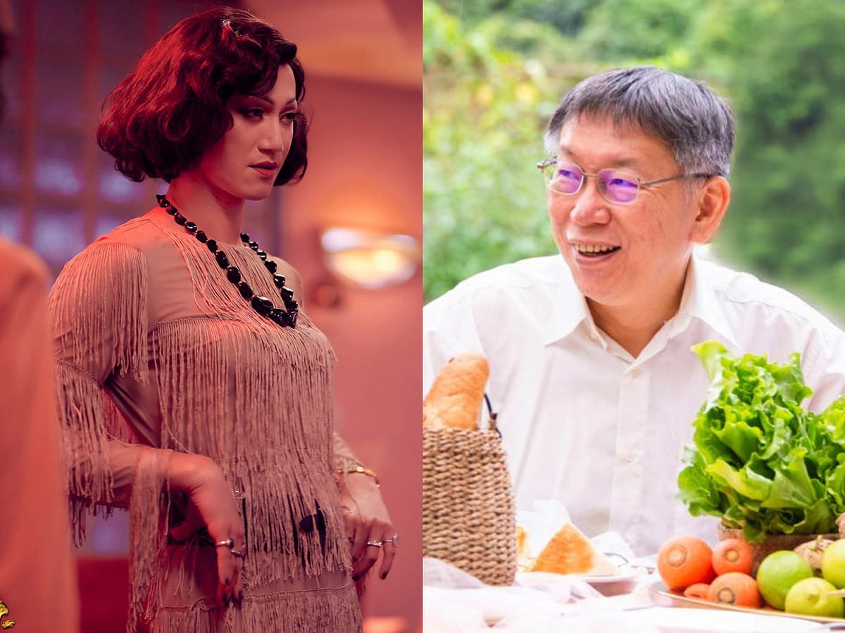 吳慷仁在《華燈初上》飾演男扮女裝媽媽桑「寶寶」。 圖：翻攝自吳慷仁、柯文哲臉書