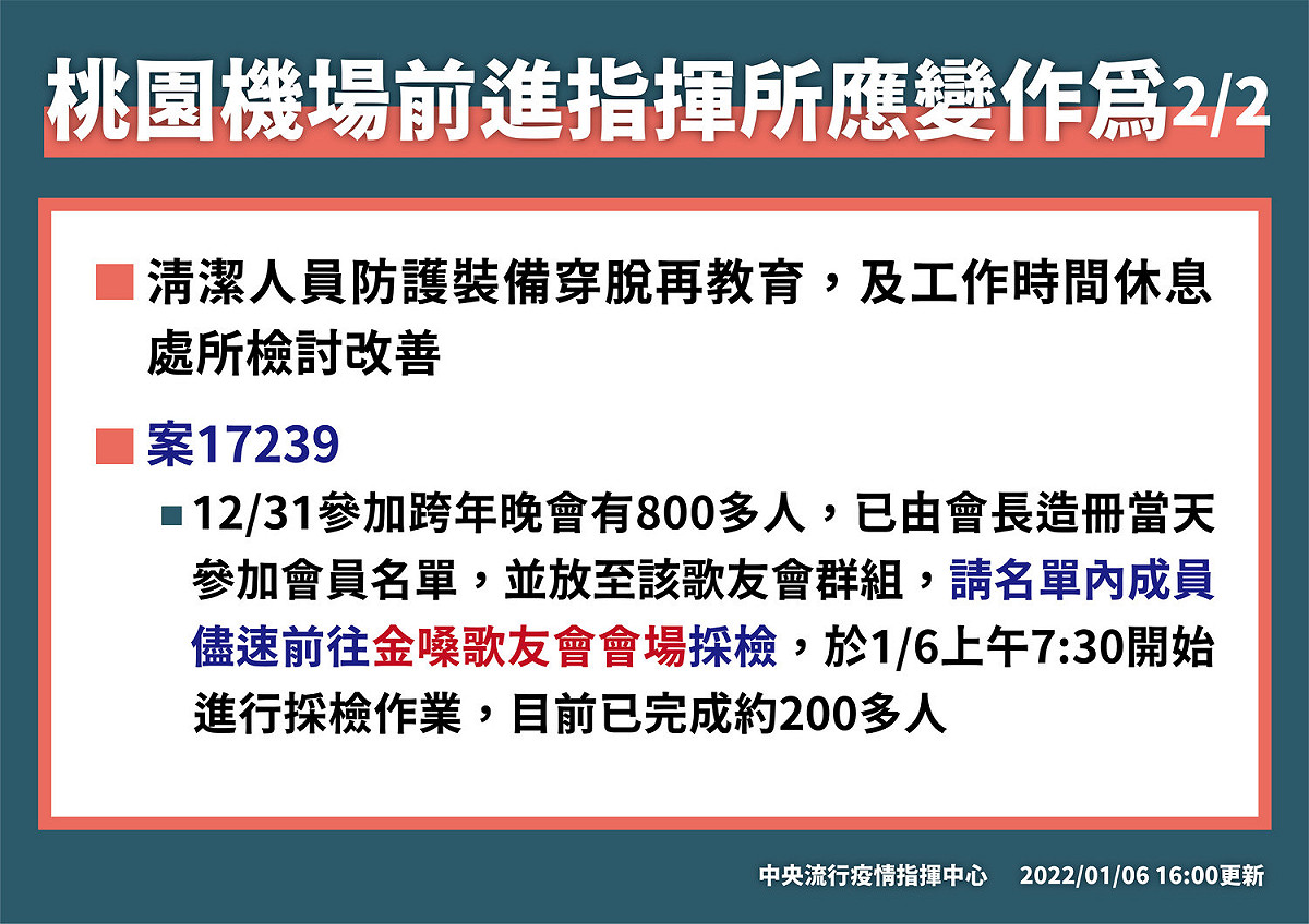 桃機前進指揮所相關應變作為。 圖：中央流行疫情指揮中心/提供