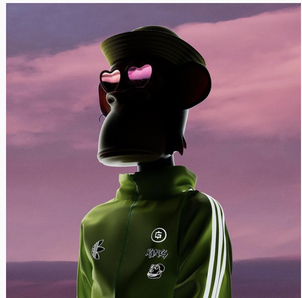 NFT藝術品Bored Ape Yacht Club (BAYC)。 圖：取自BAYC Instagram