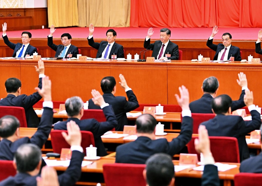 民進黨痛批，中共當局才是破壞台海現狀、威脅區域穩定與世界和平的最大夢魘。 圖：翻攝新華社