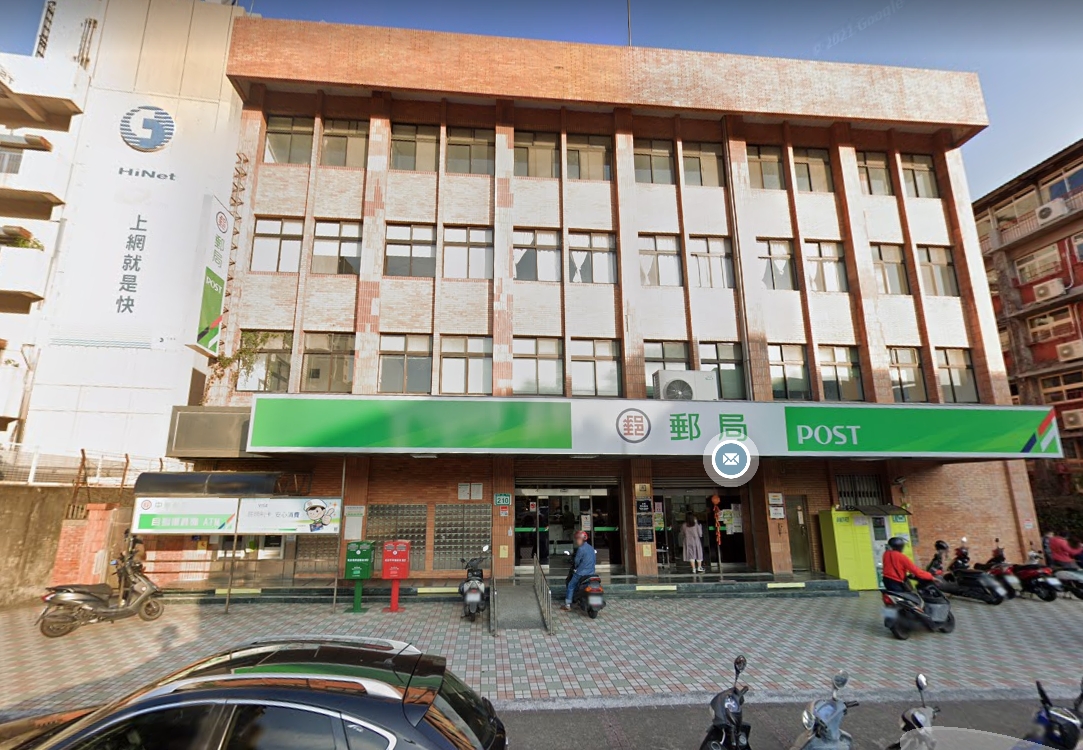 台北市北投明德郵局出現確診者足跡。 圖：擷取自Google Maps
