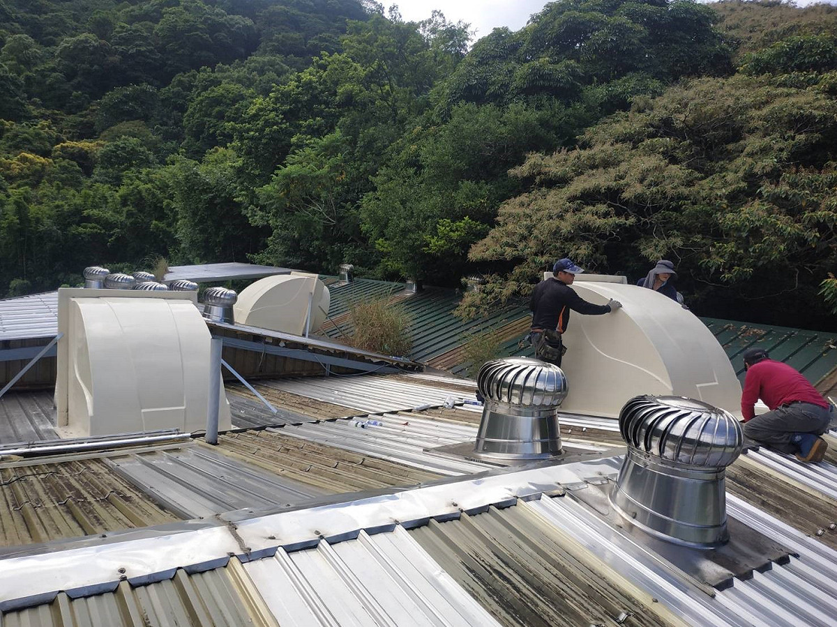 新店動物之家的大型風扇設備，讓毛寶貝可以度過涼爽的夏天。 圖：新北市動保處提供