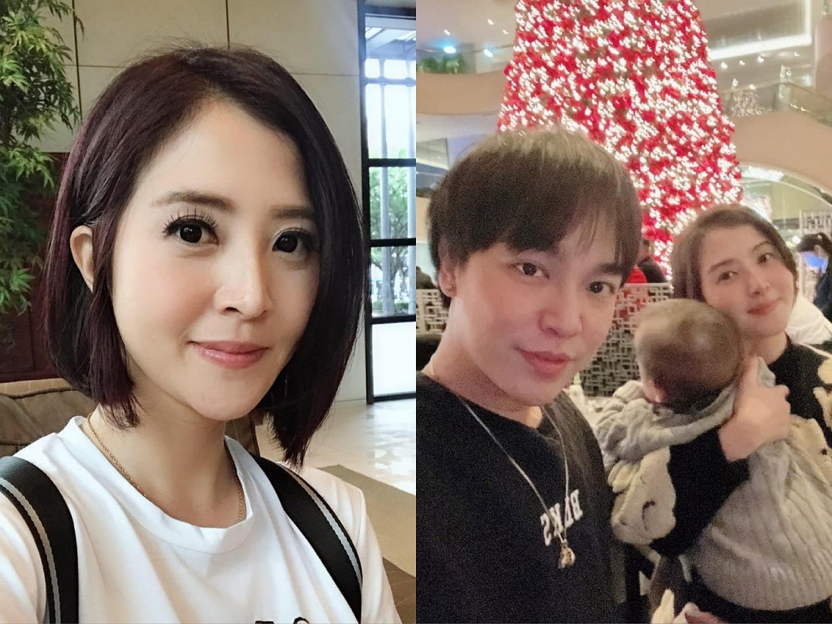 李亮瑾(右)與張峰奇（左）育有一子。 圖：翻攝自臉書
