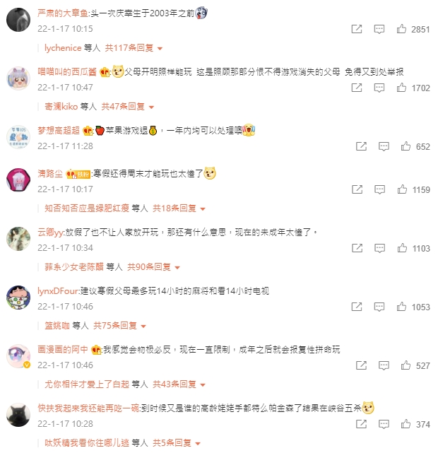 中國網友們紛紛對未成年玩家表達同情。 圖：翻攝自微博