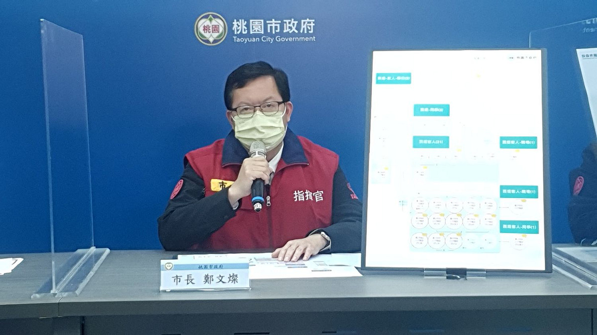 鄭文燦呼籲，1／7至1／12日期間曾至西堤餐廳中壢店用餐的民眾請主動出來採檢。 圖：桃園市政府／提供