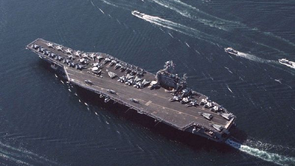 美國海軍「卡爾·文森」號航母。 圖 : 翻攝自環球網