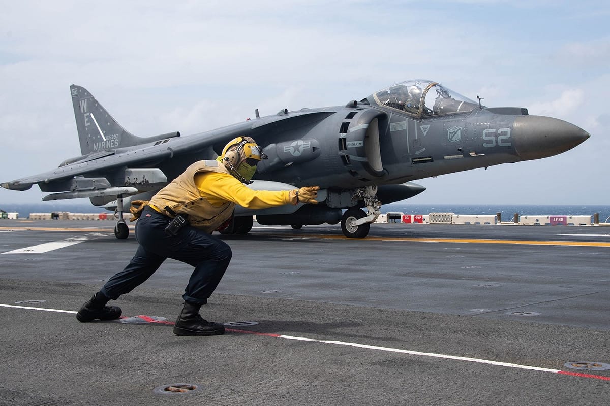 AV-8B「獵鷹Ⅱ」攻擊機。 圖：翻攝U.S. Pacific Fleet臉書(資料照片)