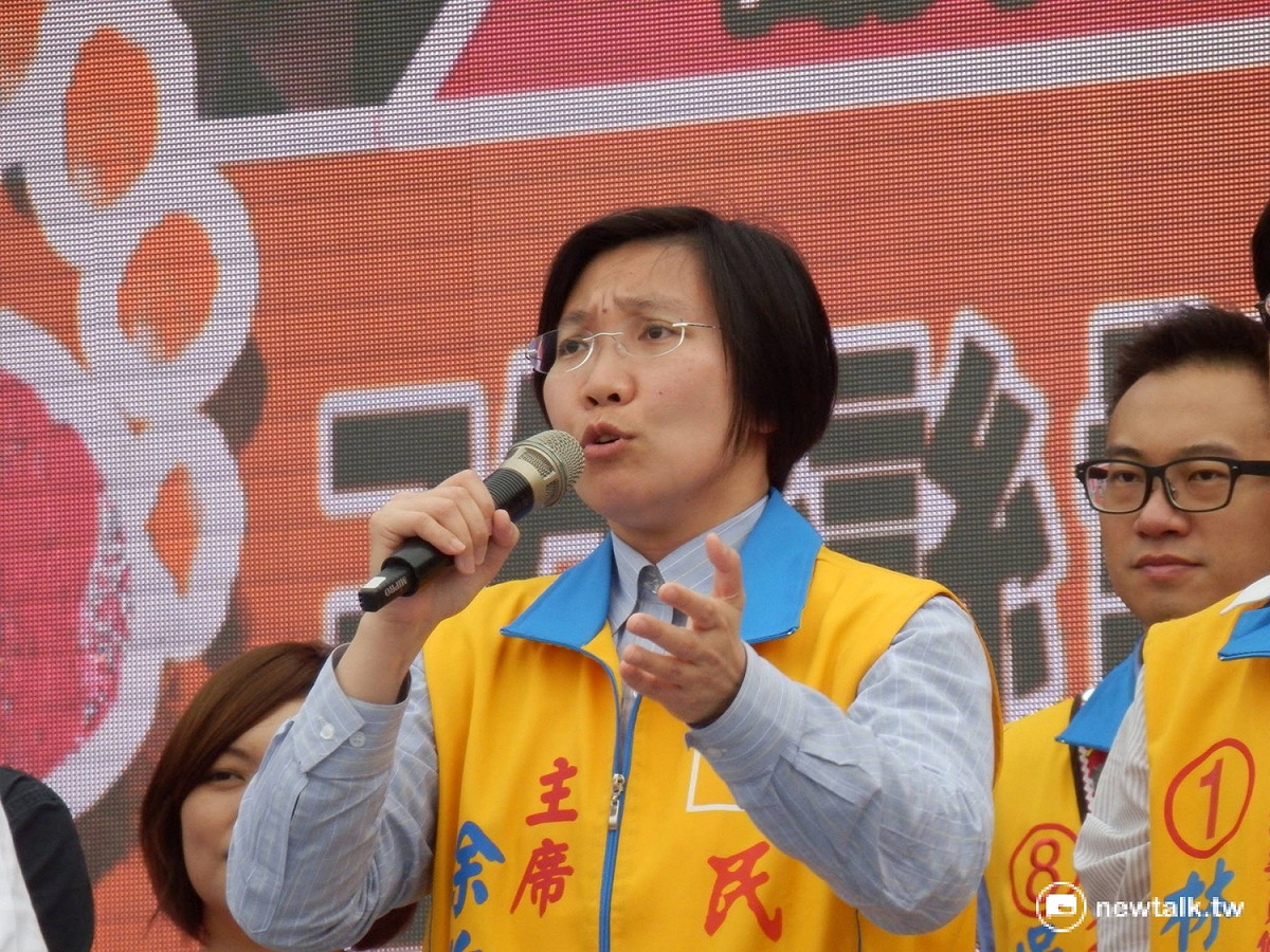 親民黨副總統候選人徐欣瑩呼籲，1月16投票終結藍綠惡鬥。 圖：新頭殼資料照片
