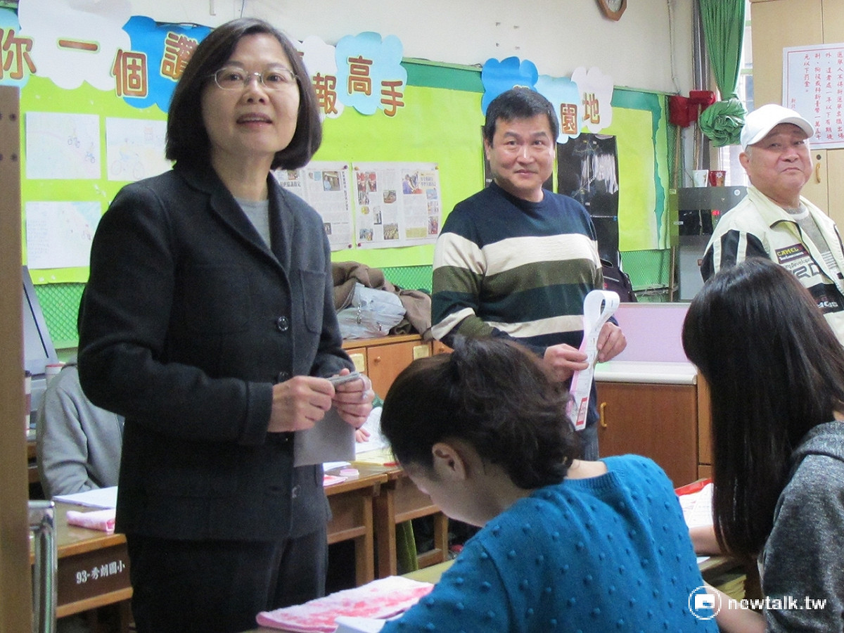 民進黨主席蔡英文帶領民進黨從衰敗走向復興。 圖：林朝億/攝