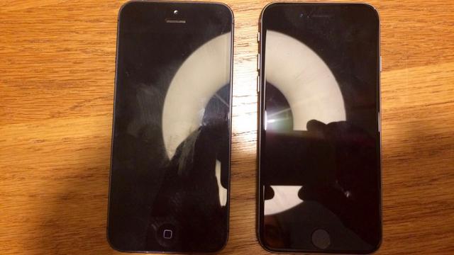 疑為蘋果4吋新機iPhone 5se照片流出。媒體推測，該款手機將於3月份發布。 圖：翻攝自網路。