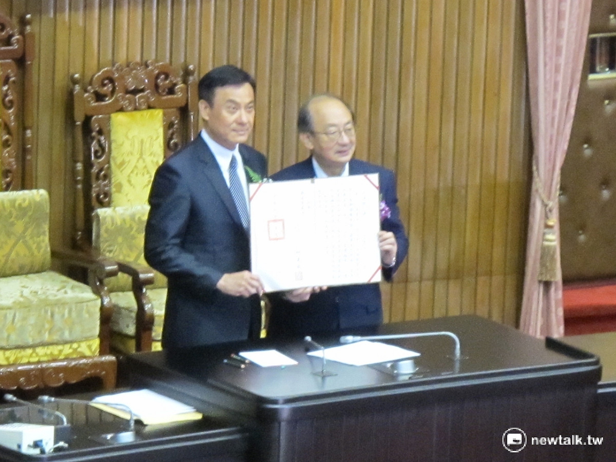 民進黨立委蘇嘉全以74票當選立法院長。 圖：林朝億/攝