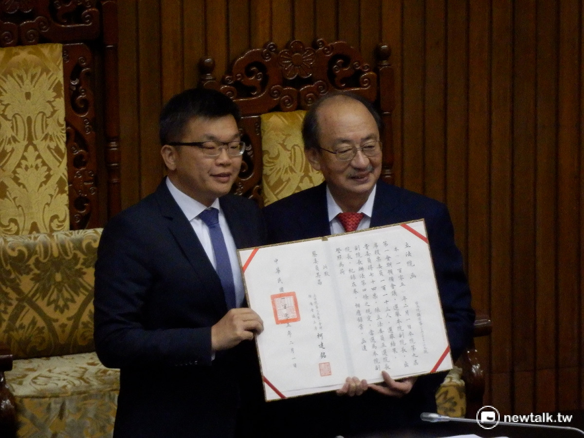 民進黨委員蔡其昌1日當選立法院副院長。 圖：符芳碩/攝