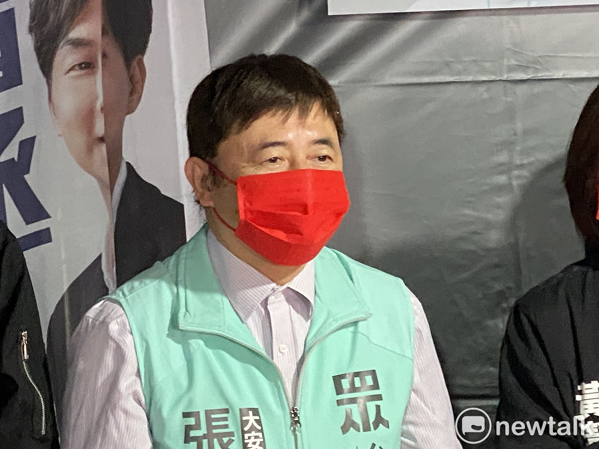 民眾黨大安文山區議員參選人張幸松。 圖：周煊惠 / 攝