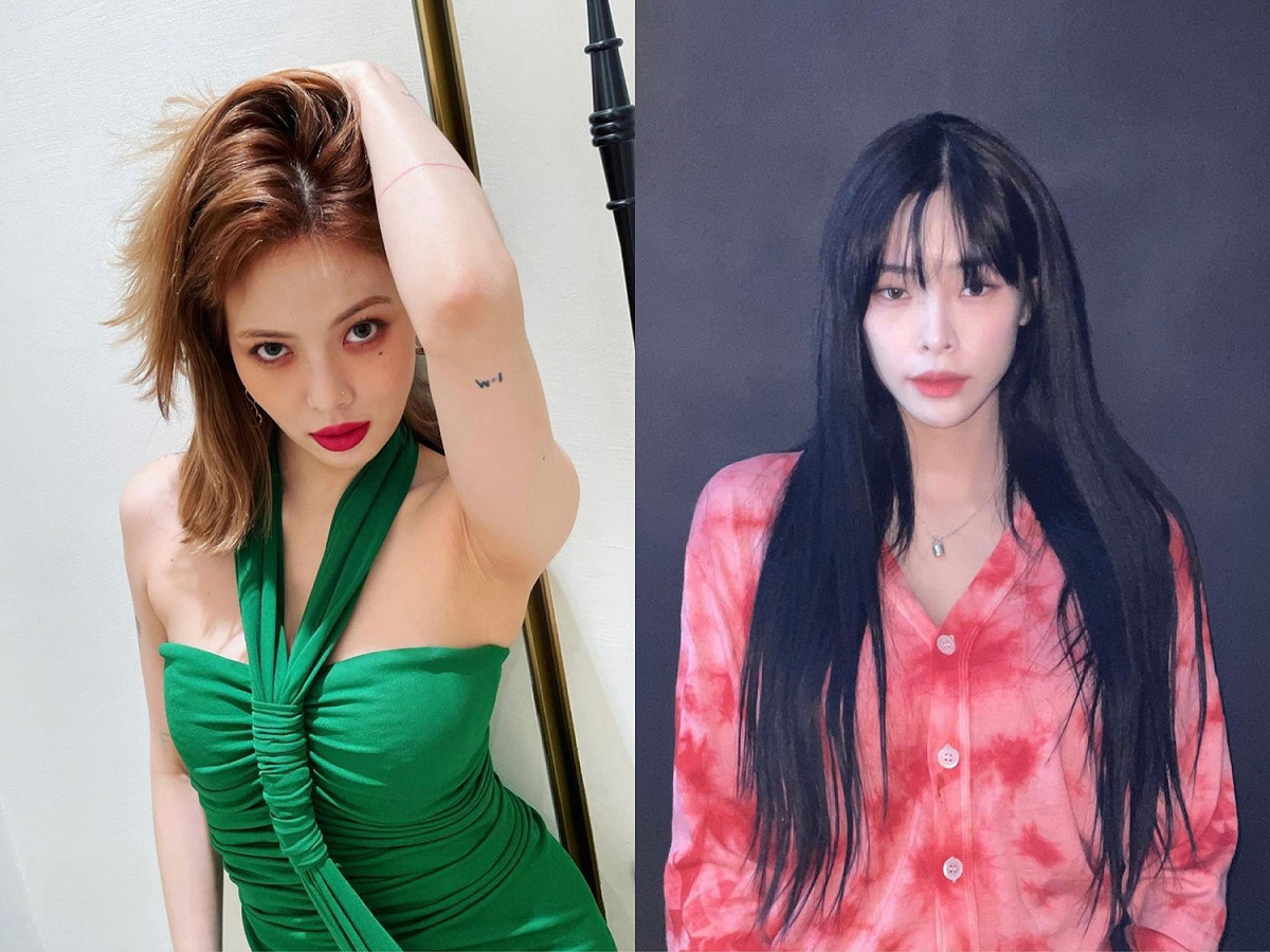泫雅(左)透露Heize(右)最近病的很嚴重。 圖：翻攝自IG