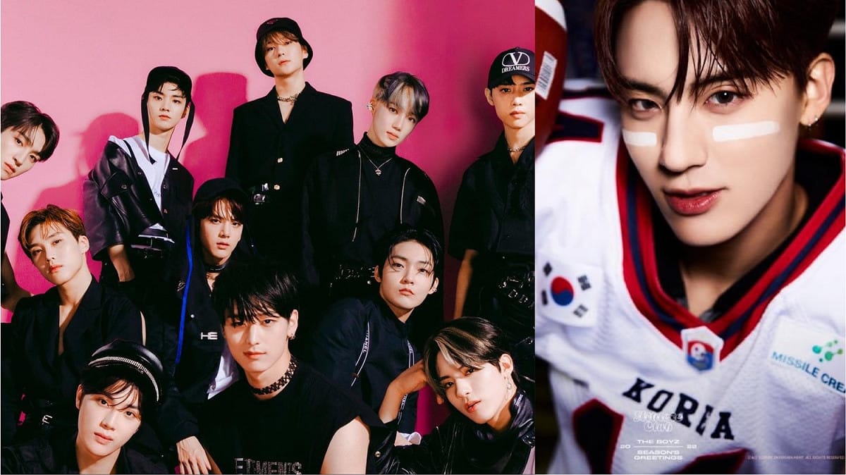11人男團THE BOYZ Eric(右)確診，其餘成員正在等待檢驗結果。 圖：翻攝自THE BOYZ臉書