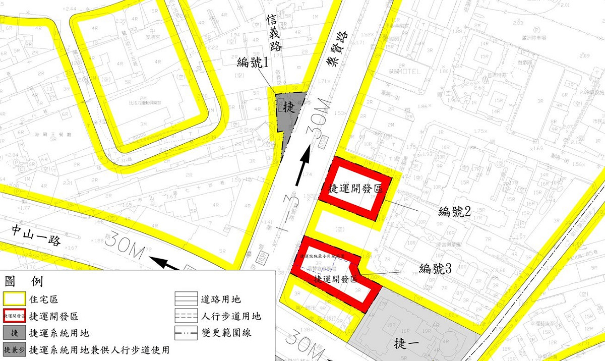 變更蘆洲都市計畫（配合台北捷運系統環狀線第二階段）細部計畫（捷運開發區容積率調整）Y21站捷運開發區示意圖。 圖：新北市城鄉局提供
