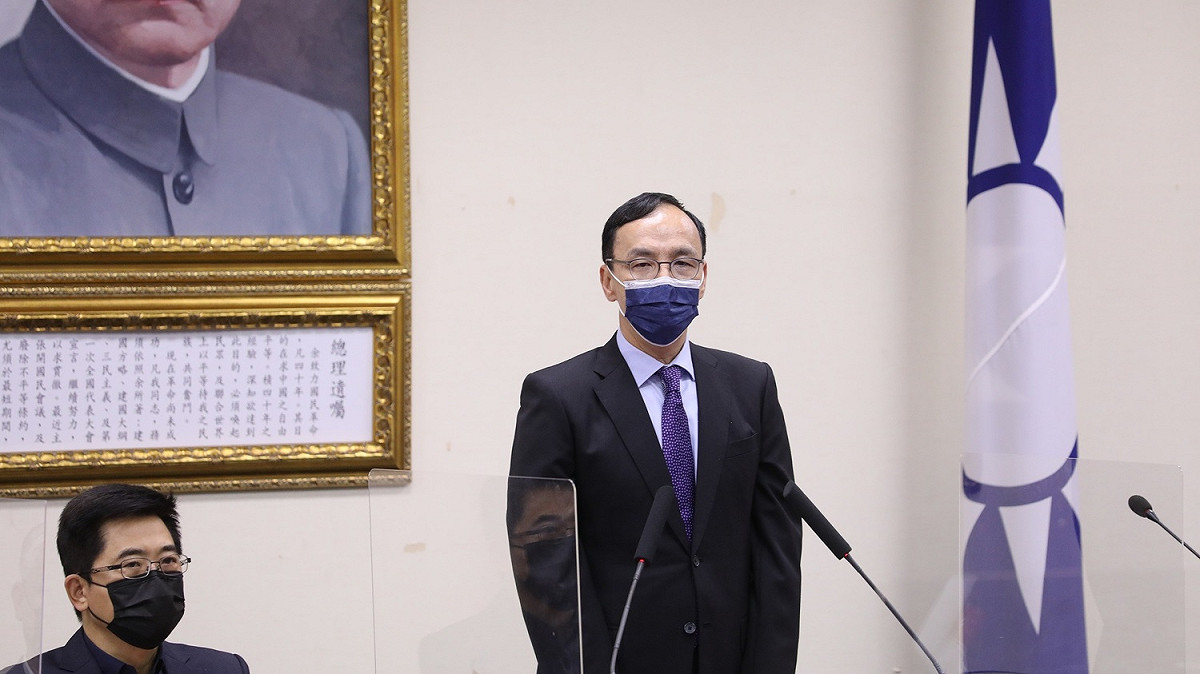國民黨主席朱立倫於國民黨中常會發言。 圖：國民黨文傳會/提供