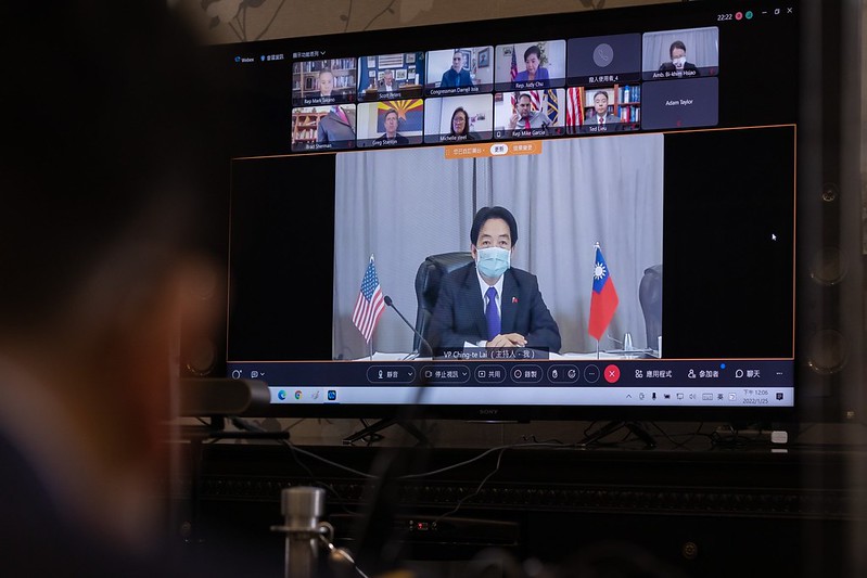 「副總統率團出席宏都拉斯共和國總統卡蕬楚就職典禮」過境洛杉磯相關活動。 圖：總統府提供