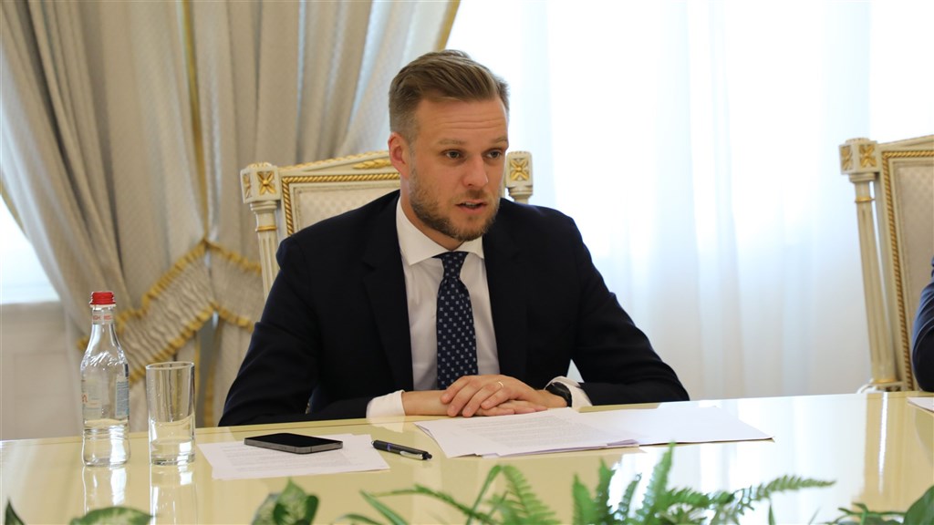 立陶宛外交部長藍斯柏吉斯（Gabrielius Landsbergis）。 圖：翻攝LithuaniaMFA推特（資料照）