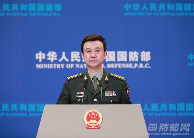 中國國防部新聞局長、發言人吳謙大校。 圖：翻攝中國國防部網