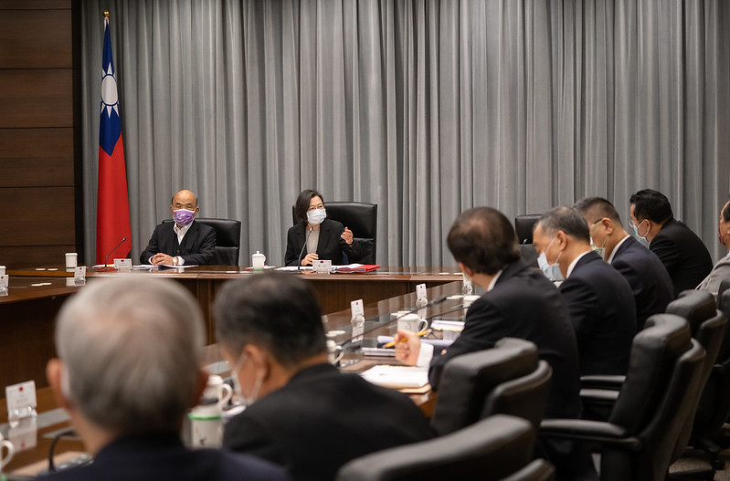 蔡英文總統今（28）日上午在總統府召開國安高層會議。 圖：總統府提供