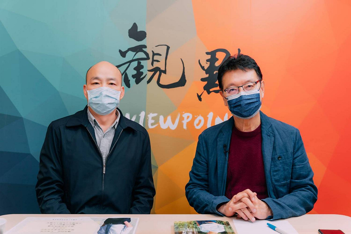 韓國瑜接受趙少康中廣節目專訪。 圖：趙少康辦公室/提供（資料照）