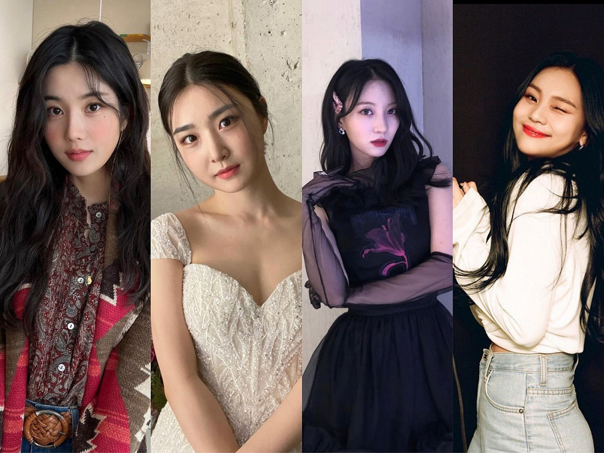 Solo歌手權恩妃、Brave Girls裕那、Oh My Girl洧彬、VIVIZ嚴智(由左至右)都在今日傳出確診的消息。 圖：翻攝自IG