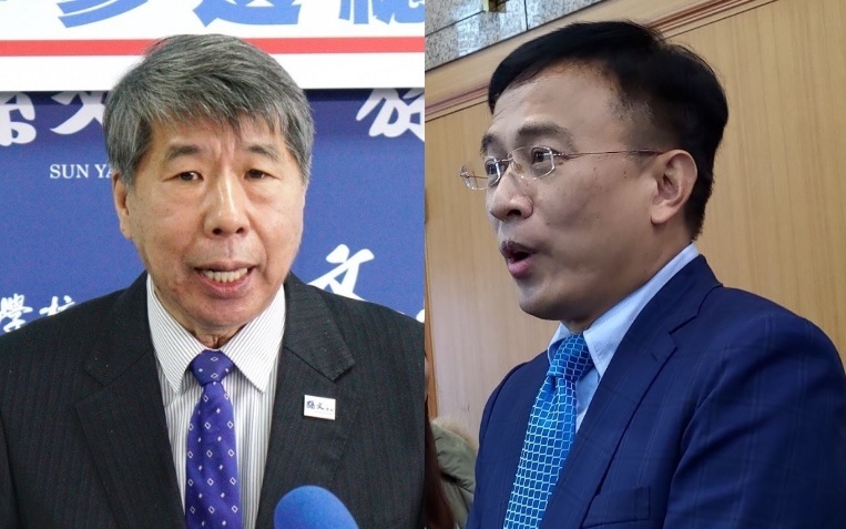孫文學校校張亞中、名嘴彭文正。 圖：張良一、黃建豪/攝