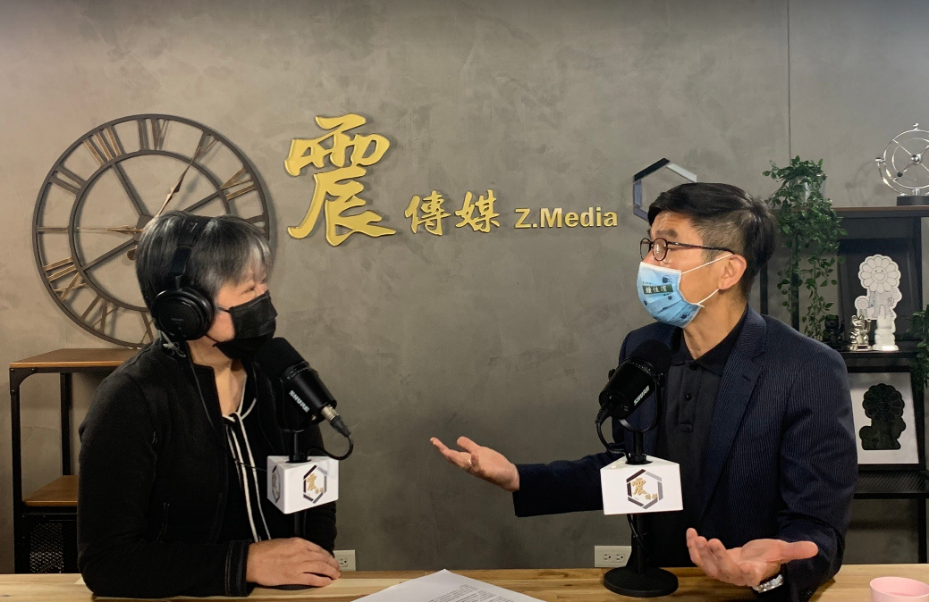 鍾佳濱今天接受網路節目《新聞不芹菜》專訪。 圖：震傳媒提供
