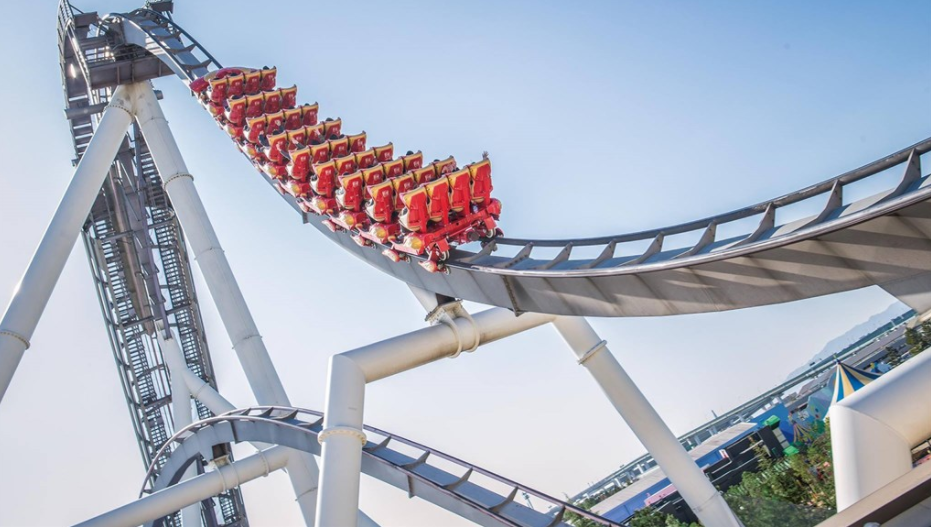 日本大阪「環球影城（Universal Studios Japan）」今（9）日再度傳出雲霄飛車停機。(資料照片) 圖：擷取自UniversalStudiosJapan