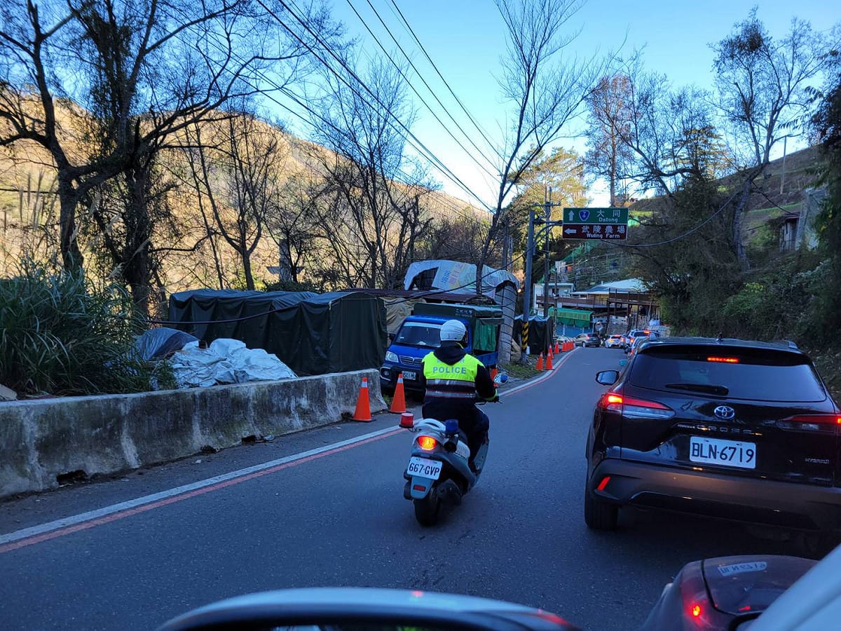 武陵農場自2/12~2/28將實施交通管制。 圖：交通部公路總局／提供