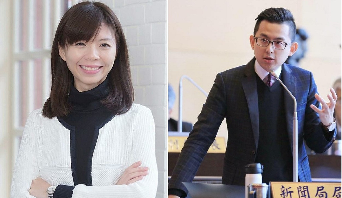 有讀者向《蘋果日報》爆料，指時代力量立委洪慈庸與「男友」於春節期間同遊新加坡。經當事人證實，該男子就是台中市新聞局長卓冠廷。 圖：翻攝臉書，新頭殼合成