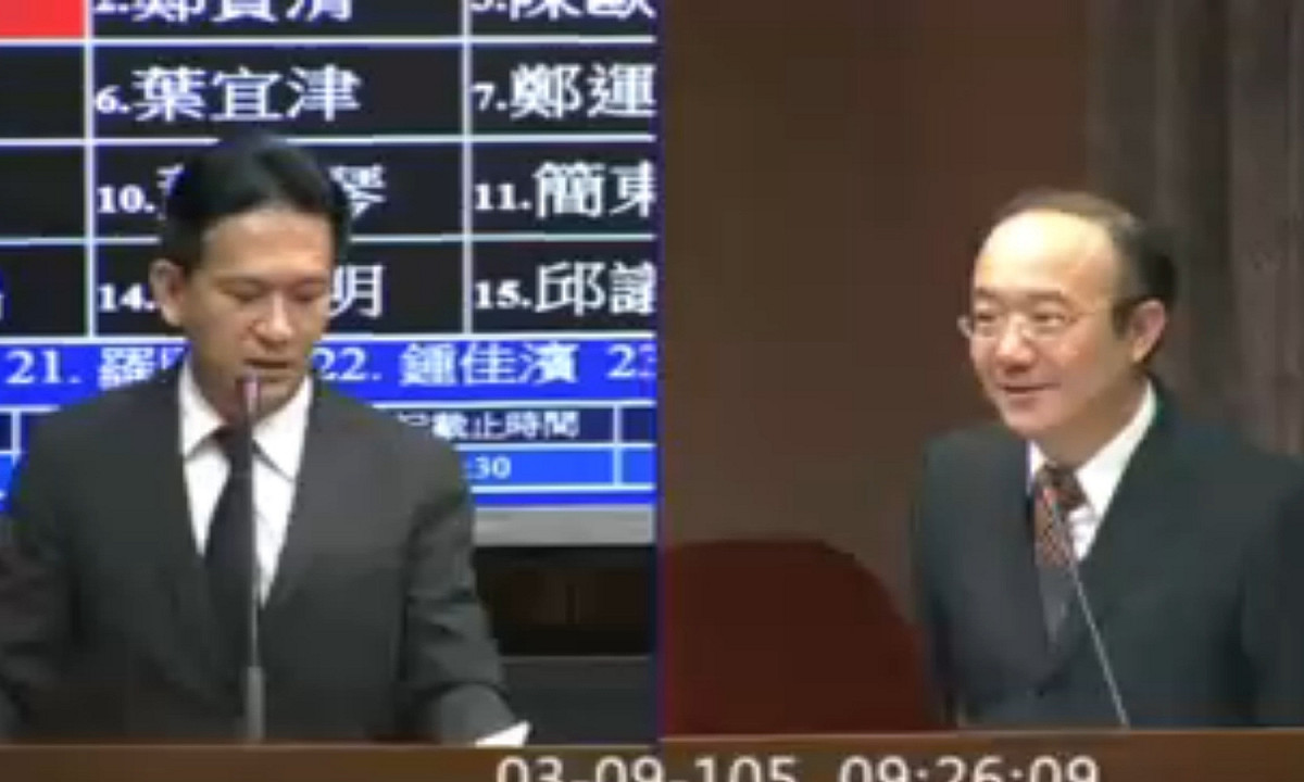 民進黨立委林俊憲9日爆料，遠傳已經開始約詢中嘉高層經理了。 圖：立法院IVOD