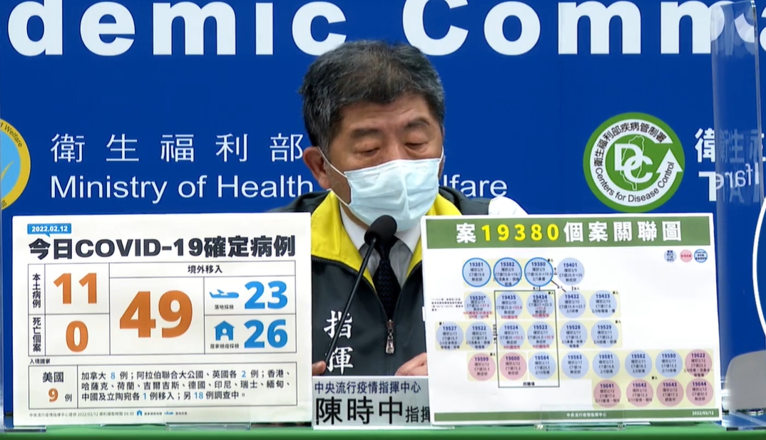 中央流行疫情指揮中心指揮官陳時中。 圖：擷取自疫情直播