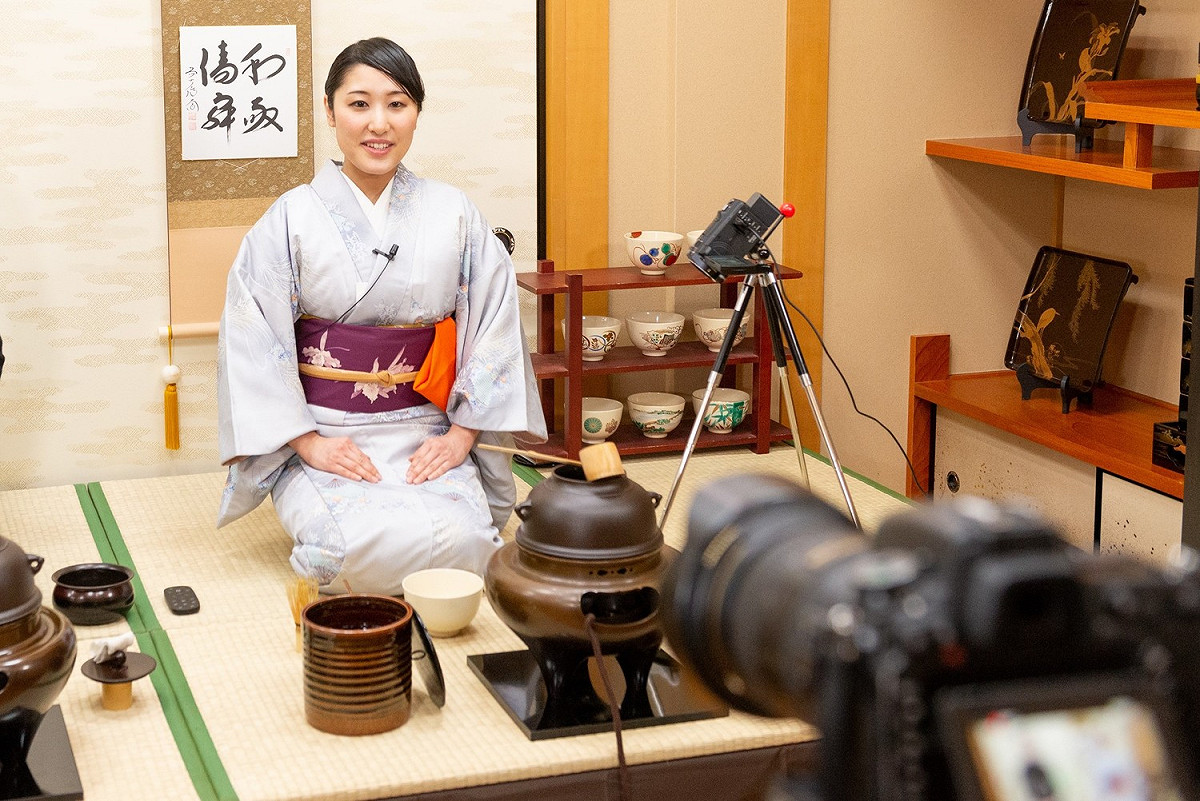 日本茶道線上導覽。 圖：東京觀光事務所台灣辦事處／提供