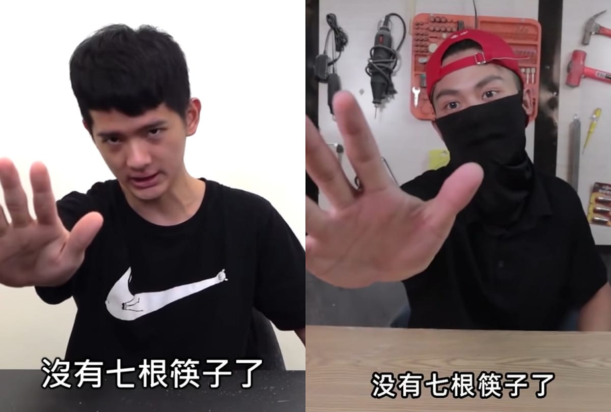 中國網紅「歐陽尚書」(右)大量抄襲台灣YouTuber「尊」(左)的影片。 圖：翻攝自YouTube/錫蘭Ceylan