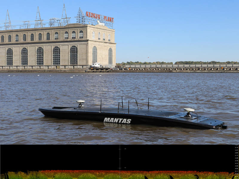 美國海軍測試中的MANTAS T-12 USV無人船。 圖：翻攝naval technology官網