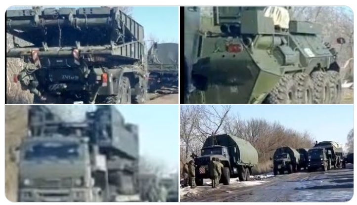 俄羅斯將包括PMP與TMM-3等浮橋設施陸續被運往白俄羅斯，軍車來往頻繁。 圖：翻攝自Rob Lee推特