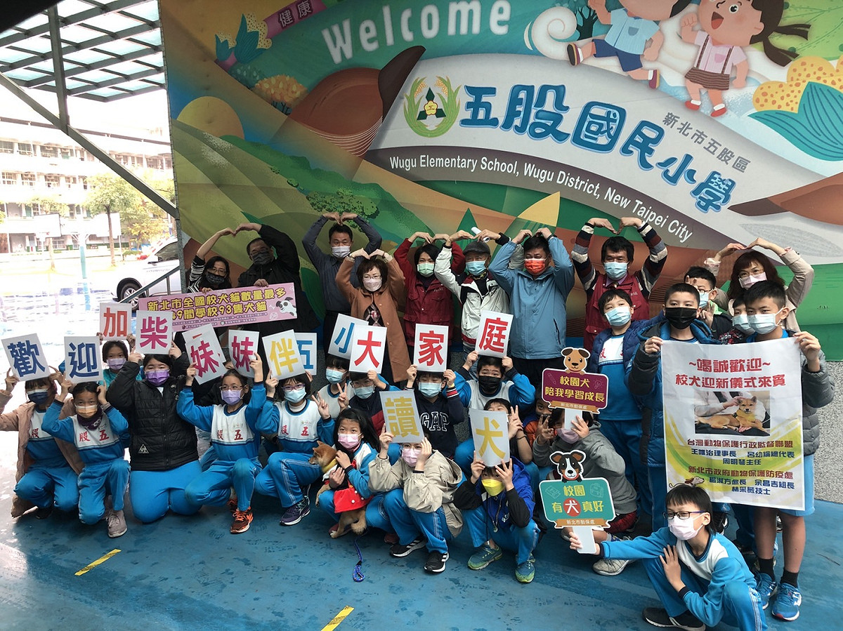 五股國小七年後再迎校犬。 圖：新北市動保處提供