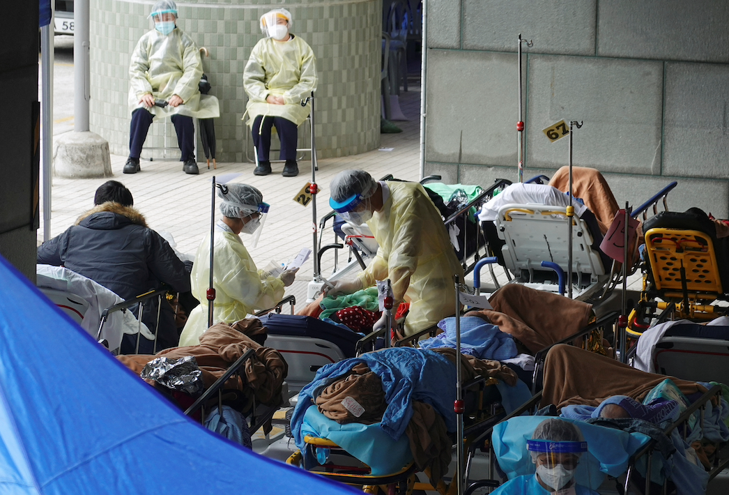香港正利基應情爆發以來，最嚴重的第五波疫情 圖：達志影像/路透社